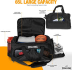 Spalding Gym Bag for Men & Women Duffle Bag with Wet & Shoe Compartment - 55L Capacity Large Workout Bags for Travel, Sports