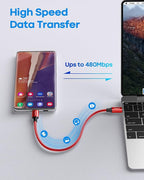 etguuds Short USB C to USB C Cable 0.5ft, 2-Pack 60W USBC to USBC Cord, Type C to C Charger Cable Fast Charging for iPhone 17 16 15 Pro Max Plus Air, Samsung Galaxy S25 S24 S23, for MacBook, Pixel