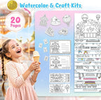 JoyCat Paint with Water Coloring Books for Toddlers, Watercolor Painting Sets for Kids Ages 3-5 4-8, Arts and Crafts Drawing Activities Toy Birthday Gifts for Boys Girls (Funfair)