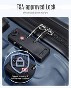 LIGHT FLIGHT Luggage Sets, 3 Piece Durable Suitcase Set with Spinner Wheels, 3 Pcs Hard Shell Lightweight Luggage with TSA Lock, Large Checked Travel Suitcases, 20/24/28 Inch, Royal Blue