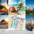 5 Box Multicolor Portable Disposable Paper Soap Confetti Soap Sheets Flakes for Washing Hand, Portable Disposable Travel Scented Bath Slice for Travel and Outdoor, Camping and Shampoo