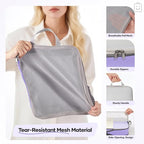 Veken 11 Set Compression Packing Cubes for Travel Essentials,Compressible Expandable Large Luggage Suitcase Organizer Bags for Clothing,Durable Space Saver Storage Bags(Light Purple)