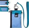 CHENSPRX Minimalist RFID Blocking Small Wallet with ID Window,WaterResistant Zip Id Case Wallet with Lanyard Keychain for Cards,Cash,Travel,Women,Men