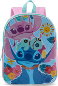 Disney Lilo and Stitch Backpack for Kids - Cute & Durable Kids Backpack for Girls with Padded Straps & Zip Compartment - Ideal Toddler Bookbag for School & Travel - 15”