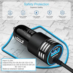USB C Car Charger, 48W Super Fast Charging Type C Car Adapter for Samsung Galaxy S26 Ultra S25 S24 S23 S22 S21 S20 A56 A36 A16 A15 A14, iPhone 17 16 15 Pro Max, Android Car Charger with USB C Cable