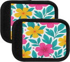 2 Pack Flowers Luggage Handle Wrap, Detachable Luggage Tag, Neoprene Suitcase Wrap with Comfort Grip & Bright Identifier for Suitcase, Travel Bag, Sports Bag