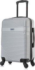 InUSA RESILIENCE Luggage with Spinner Wheels | Durable Lightweight Hardshell Suitcase, Spacious Travel Bag with Handle and Trolley | 20-Inch Carry On Small Luggage | Silver