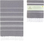 WETCAT Turkish Beach Blanket Sandproof (82"x82") 100% Turkish Cotton, Made in Turkey - Sand Free, Ultra Soft, Extra Large Throw for Picnic – Dark Gray