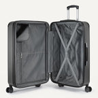 Amazon Basics 3-Piece Luggage Set with Spinner Wheels, Including 22" Expandable Hardside Carry-On Suitcase, 15-inch Tote Bag, and 10-inch Compact Travel Bag, Black