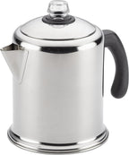 Farberware Classic Stainless Steel Yosemite 12-Cup Coffee Percolator, Percolator Coffee Pot