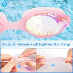 EWPJDK Kids Swim Goggles - 2 Pack Swimming Goggles Anti Fog No Leaking For Kids Age 3-15