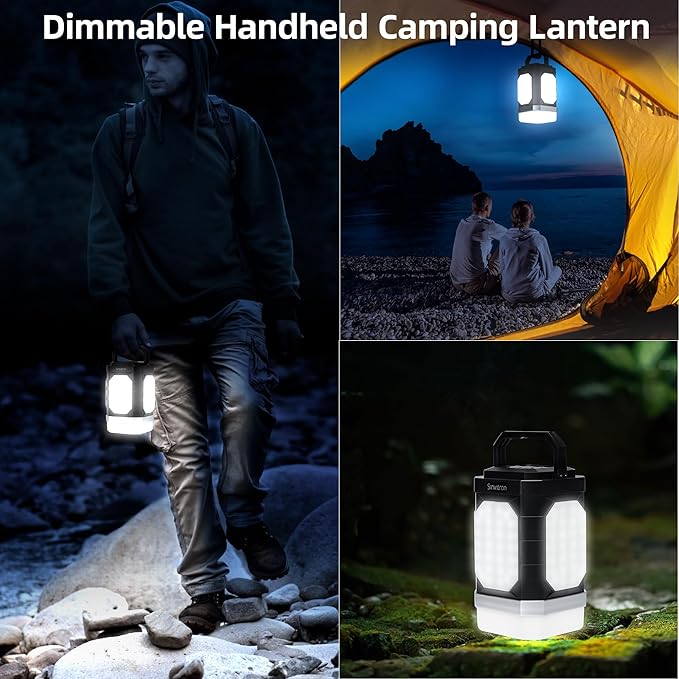 Sinvitron Camping Lantern Rechargeable–30,000mAh Portable Camping Lights, QC3.0 Fast Charging,1000 Lumens,350H Runtime,IPX5 Waterproof Emergency Light for Hurricanes,Power Outages,Camping