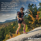 BLACK DIAMOND Distance Z Trekking Poles (Pair) | Ultralight | Foldable Z-Pole Design | Trail Running & Hiking Stability