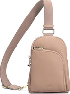 INICAT RFID Blocking Sling Bag, Anti Theft Crossbody Bag for Women, Travel Fanny Pack Style Purse, Vegan Leather