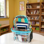 Trail maker Clear Backpack Heavy Duty with Padded Straps, Side Pockets for Kids, Boys, Girls, School, Stadium Approved Events