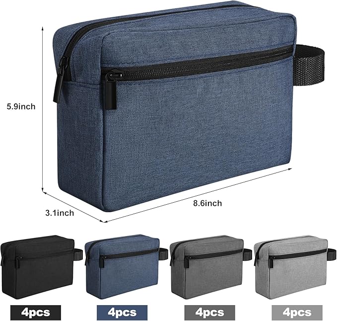 Paterr 16 Pcs Travel Toiletry Bag for Women Men Large Water Resistant Shaving Bag Hanging Cosmetic Bag with Handle and Divider Storage Travel Pouch Case for Cosmetics Toiletries Accessories, 4 Colors
