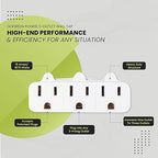 Go Green Power Inc. (GG-13000TW) 3 Outlet Wall Tap Adapter, White