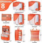 8 Set Packing Cubes for Travel, Gifts for Women Mom,Anti-Tearing Suitcase Organizer,OlarHike Vacation Essentials & Accessories for Cruise Ship