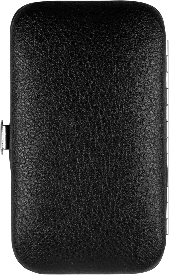 Kershaw Manicure Kit, 4-Piece Stainless Steel Set with Case, Mens Grooming Kits, Includes Fingernail Clipper, Double-Sided Nail File, Beard and Moustache Scissors and Tweezers