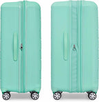 Traveler's Choice Pagosa Hardshell Expandable Luggage with Spinner Wheels, Mint, 3-Piece Set (22/26/30)