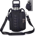 Magnetic Gym Tote Bag Holder for 18-40 oz Water Bottle,Neoprene Pouch with Phone Pocket,Men Women Workout Accessories