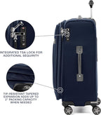 Travelpro Platinum Elite Softside Expandable Luggage, 8 Wheel Spinner Suitcase, TSA Lock, Men and Women, Dark Blue, 2-Piece Set (21/25)