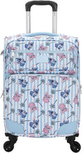 Bioworld Disney Stitch & Angel Ice Cream Blue 20" Adult Softside Rolling Luggage