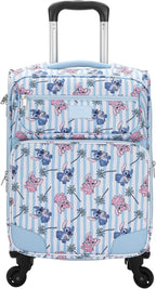 Bioworld Disney Stitch & Angel Ice Cream Blue 20" Adult Softside Rolling Luggage
