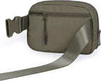 ODODOS Unisex Mini Belt Bag with Adjustable Strap Small Fanny Pack for Workout Running Traveling Hiking, Dark Umber