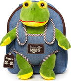 Frog Backpack, Frog Toys for Kids 3-5, Toddler Stuffed Animal Gifts for 2 3 4 5 Year Old Girl Boy