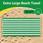 12 Pack Turkish Beach Towel 36"x71" Extra Large Beach Towels Sand Free Bath Towels Adults Lightweight Quick Dry Pool Towels Green