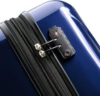 DELSEY PARIS Helium Aero Hardside Expandable Luggage with Spinner Wheels, Blue Cobalt, 2-Piece Set (21/24)