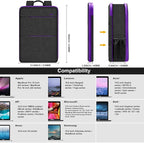 ZINZ Slim & Expandable Laptop Backpack 15 15.6 16 Inch Case, Water Resistant Travel Backpack Compatible with MacBook Pro/Neo 16" 15", Dell XPS 15 16 and Most 15" 15.6" 16" Notebooks，B01PU01