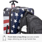 Traveler's Choice Maxporter II Polycarbonate Hardside Trunk with Spinner Wheels, American Flag, 31-Inch Large Trunk