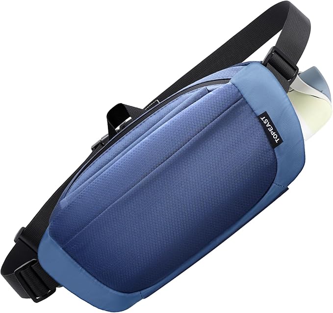 TOPEAST Waist Pack 4L Large Capacity Fanny Pack with Hidden Water Bottle Pocket, Water Resistant Crossbody Sling Bag for Men Women, Adjustable Belt Bag for Hiking Running Travel Cycling