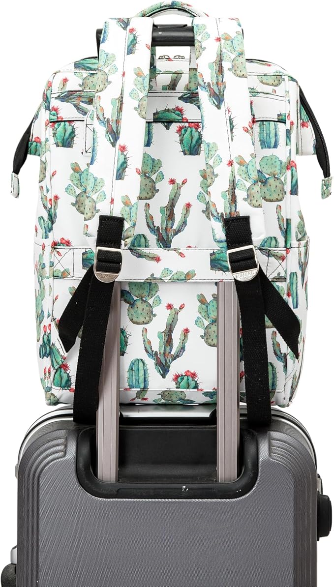 Kinmac Wide Open Style Laptop Backpack College Travel Outdoor Backpack For Laptop Up to 15.6 Inch (Cactus)