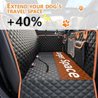 Back Seat Extender for Dogs,Dog Car Seat Cover for Back Seat with Hard Bottom Holds 500 lbs,Car Seat Protector,Waterproof Extender for Dogs,Dog HammockPet Bed for Full-Size Cars,SUVs, Small Trucks