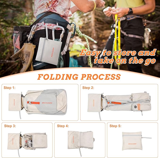 BECOJADDE 20L Small Hiking Backpack for Men Women Foldable Packable Back Pack Ultralight Hiking Daypack for Travel Camping Outdoor, Beige