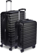 Amazon Basics 2-Piece Hardside Luggage Set (21" Carry-on, 30"), Expandable Suitcases with Spinner Wheels, Scratch-Resistant Surface, Black