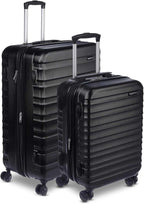 Amazon Basics 2-Piece Hardside Luggage Set (21" Carry-on, 30"), Expandable Suitcases with Spinner Wheels, Scratch-Resistant Surface, Black