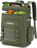 Hulongo Large Waterproof Insulated Cooler Backpack for Men & Women, Leak Proof Cooler Backpack for Camping, Beach, Fishing, Picnic, Travel, Outdoor, 30L, 48Cans