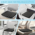 Press Type Inflatable Travel Cushion Airplane Seat Cushion, Built-in Air Pump Portable Airplane Seat Cushion for Long Flights, Car, Office, Wheelchair