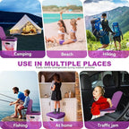 Ann Katy Upgrade XL Portable Toilet for Adults, Extra Large Portable Travel Floding Toilet, Camping Tall Toilets with Lid for Adults and Kids Compact Potty for Car,Hiking,Beach and Camping