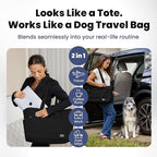 rubyloo Puffer Dog Travel Bag for Dog Moms – Doggy Diaper Bag with Pet Bowls & Food Storage or Everyday Puffy Tote – Doggy Mom Gifts for Women – Lightweight, Travel-Ready Gift for Pet Lovers - Black