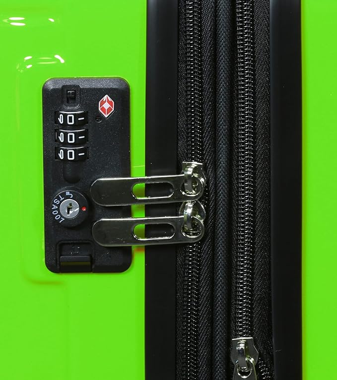 World Traveler VentureX Airline Approved 20-Inch Carry-On Luggage – Lightweight Hardside Polycarbonate Suitcase with Spinner Wheels - Contour Apple Green