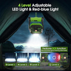 Portable Rechargeable Fan, 20000mAh Cordless Battery Powered Camping Tent Fans with SOS & LED Lantern, Small USB C Operated Outdoor Ventilador for Travel Camp Fishing Bedroom Power Outage Emergency