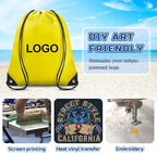 Grneric Drawstring Bags Bulk 14 Pcs Drawstring Backpack Bulk Cinch Bag Sackpack for Men Women Gym (Yellow)