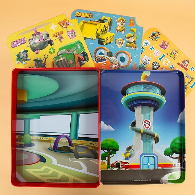 Paw Patrol Magnetic Playset, 75 Mix & Match Dress Up Magnets, 2-in-1 Storage Tin & Play Space, Fun Paw Patrol Toy for Kids 3 & Up, Great Travel Activity for Kids and Toddlers, Paw Patrol Activities