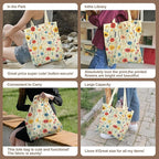 ANNA QUEEN Cat Tote Bag Shoulder Bag Handle Bag for Gym Yoga Picnic Beach Kitchen Reusable