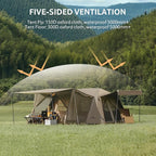Naturehike Village Instant Tent, Camping Tent with Full Rainfly, Waterproof Large Cabin Tents for Car Camping